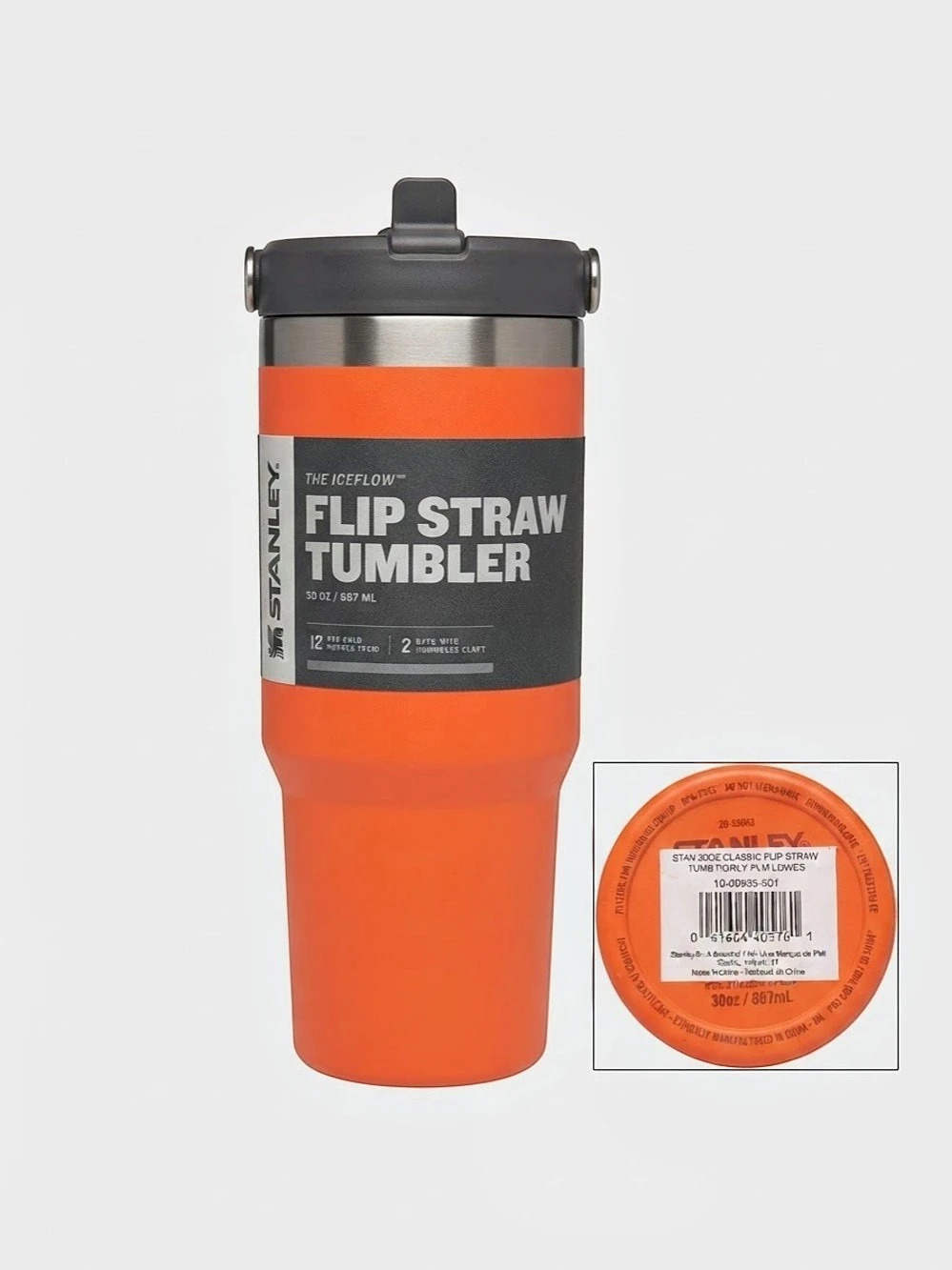 Stanley Flip Straw Tumbler Orange NWT